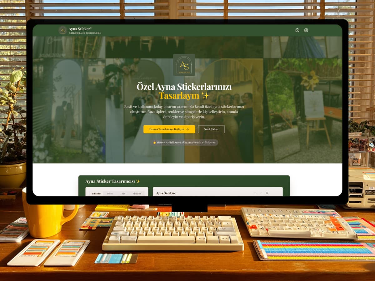Aynasticker Web Tasarım Görüntüsü