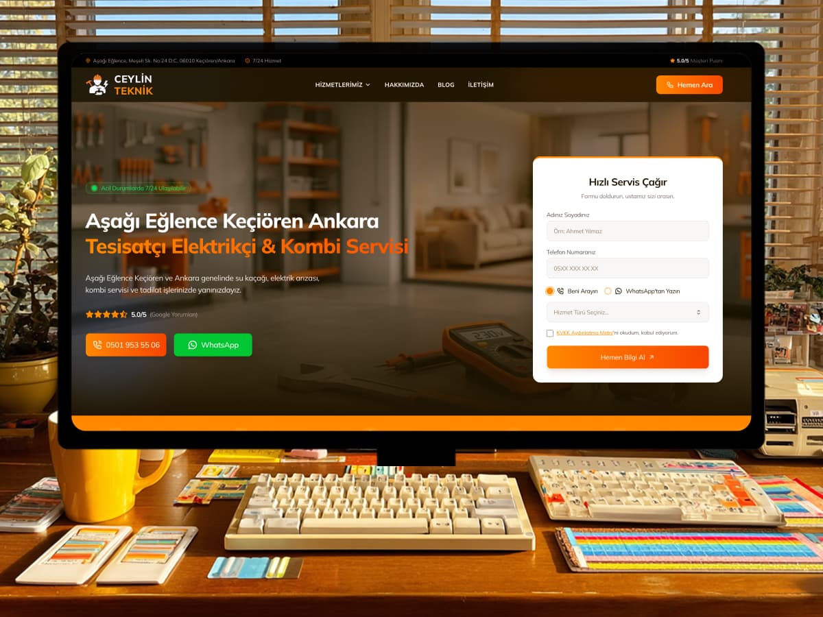 Ceylin Teknik Web Tasarım Görüntüsü