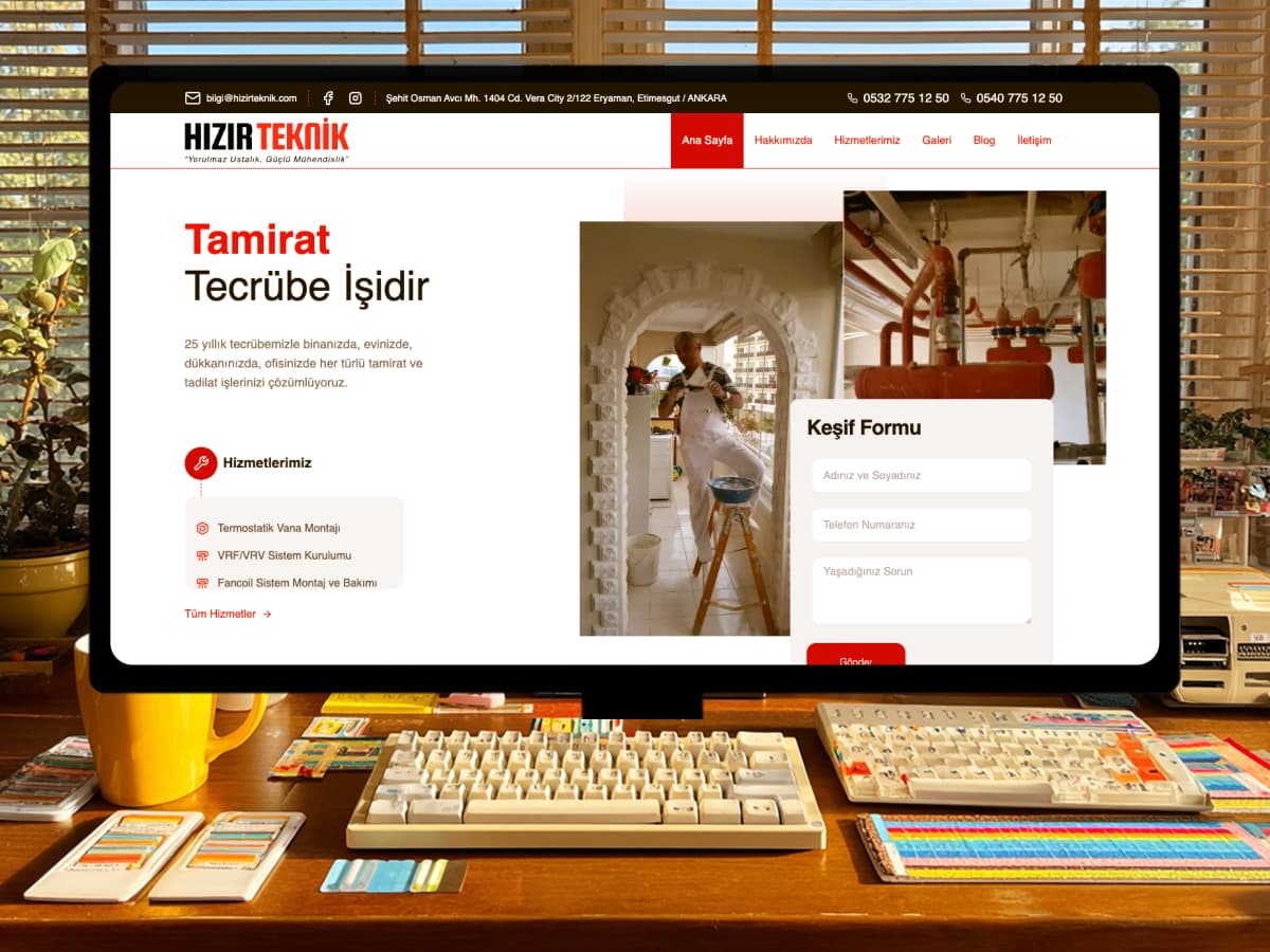 Hızır Teknik Web Tasarım Görüntüsü