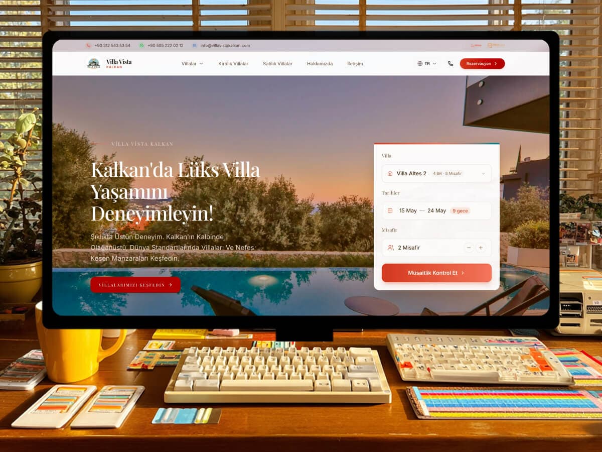 Villavista Kalkan Web Tasarım Görüntüsü